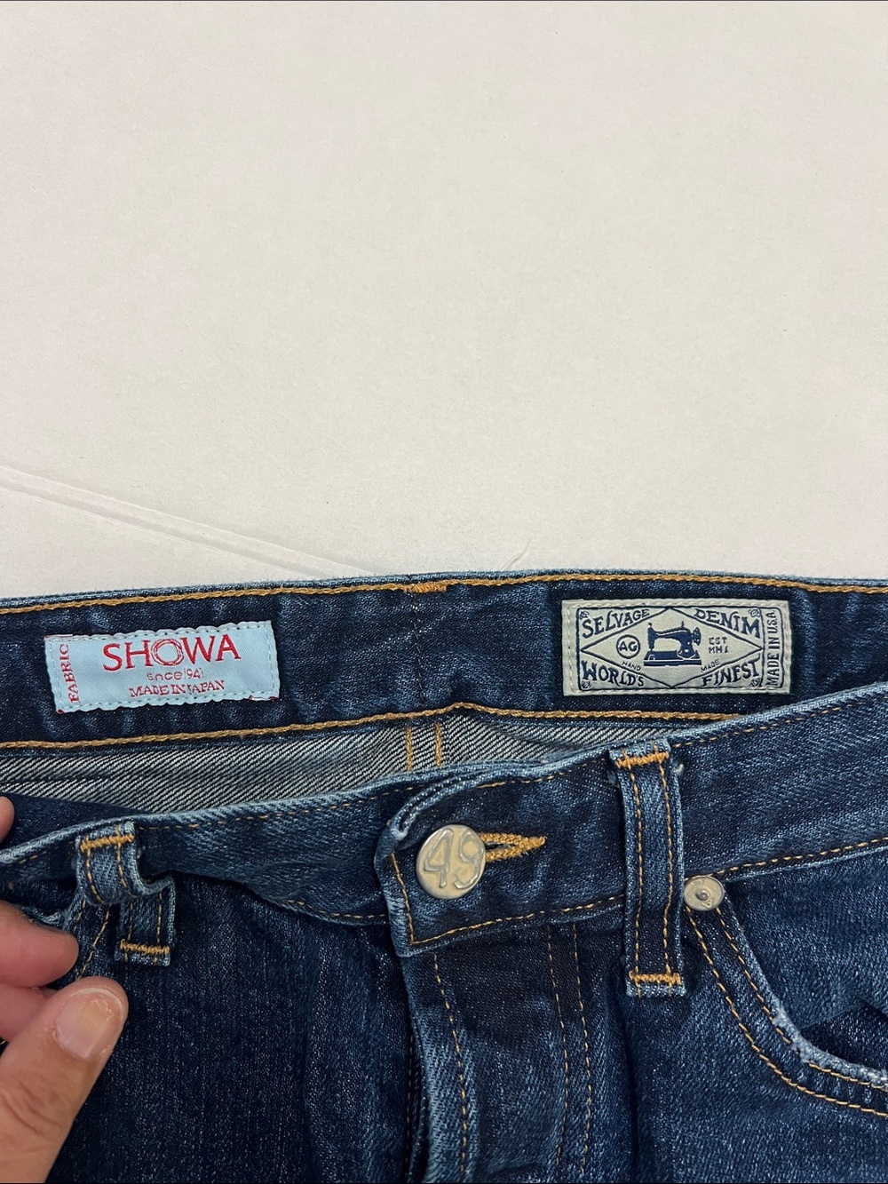 AG Alexxis Slim High Rise Selvage Jeans Women's 25R - SHOWA Japan Denim Limited - Picture 7 of 16